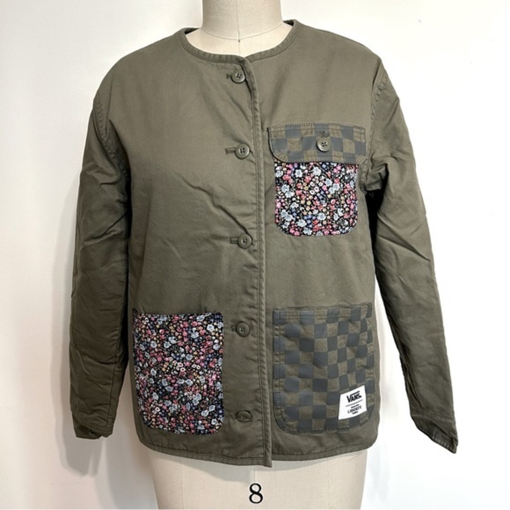 Vans X Liberty of London Olive Patchwork Jacket, XS - Picture 3 of 15